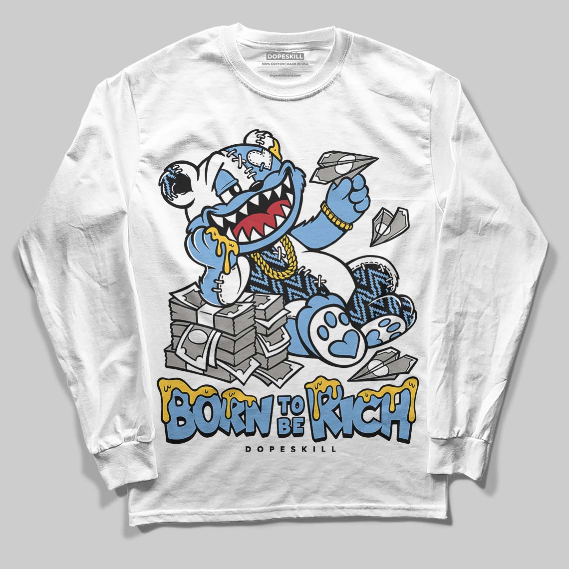 Melo 12s superstreetwear Long Sleeve T-Shirt Born To Be Rich Graphic