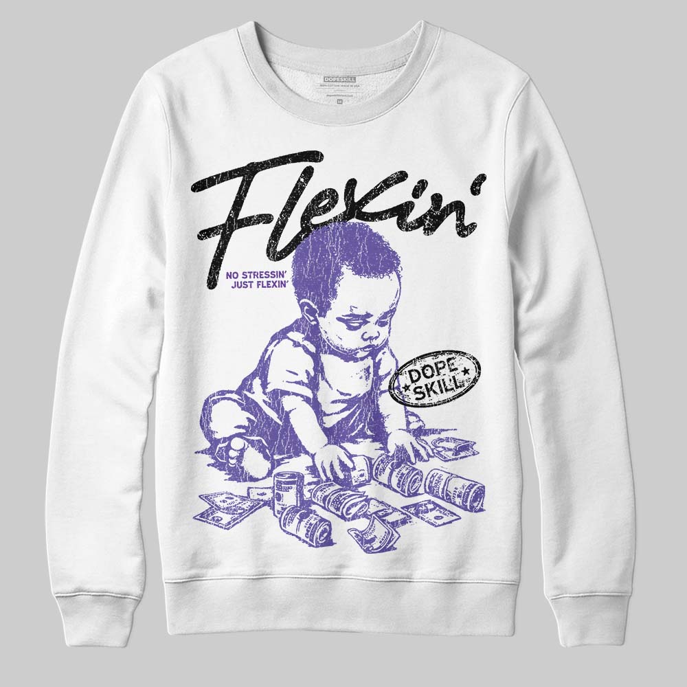 Grape 5s superstreetwear Sweatshirt Flexin' Graphic