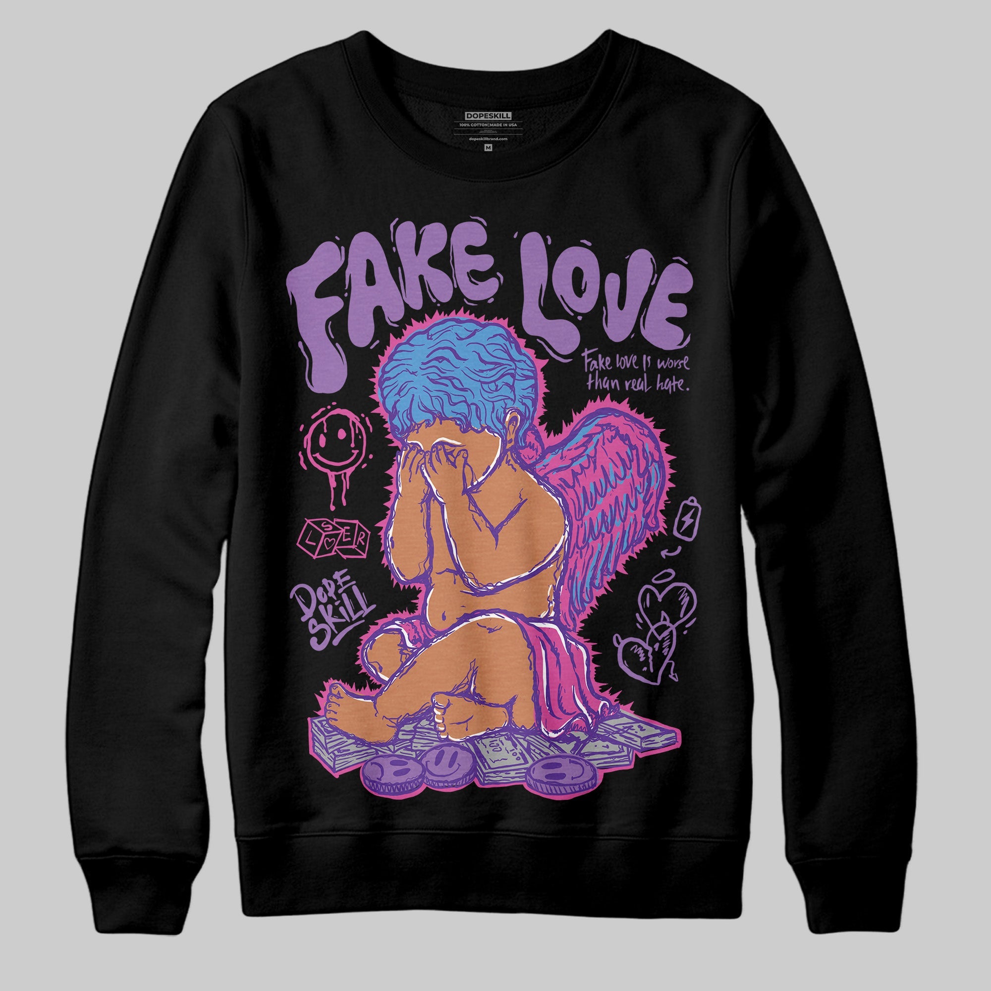 PURPLE Collection superstreetwear Sweatshirt False Love Graphic