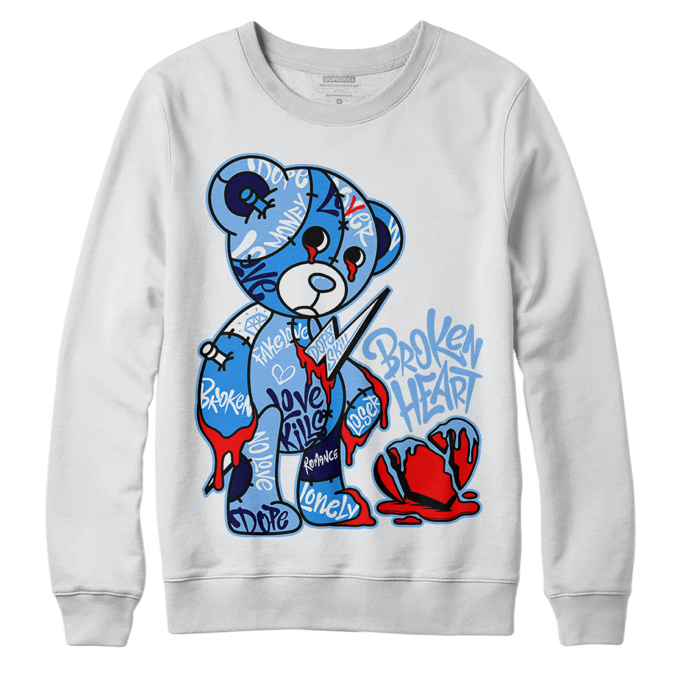 Powder Blue 9s superstreetwear Sweatshirt Broken Heart Graphic