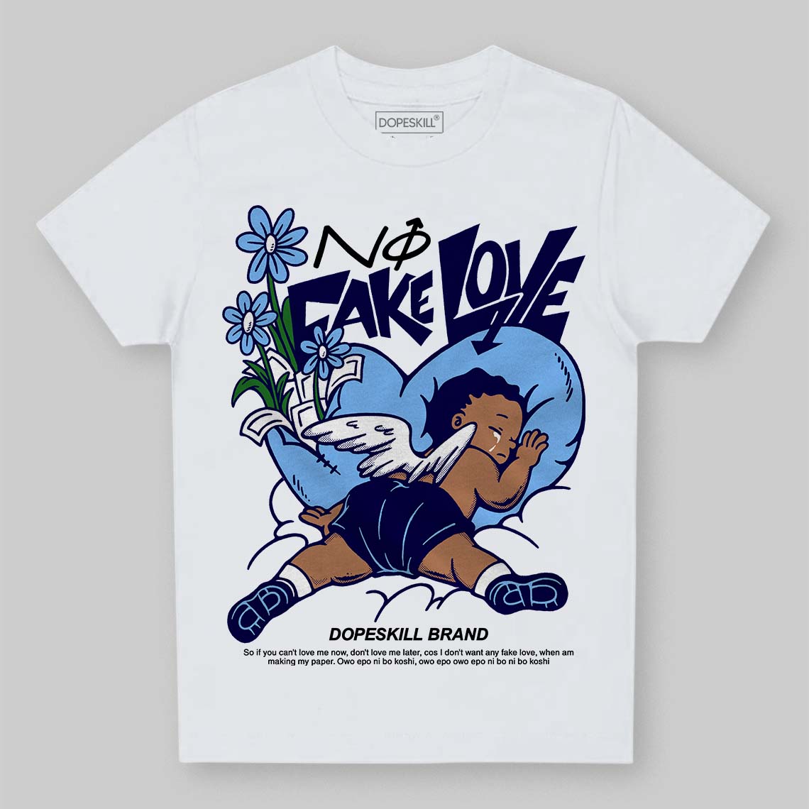 University Blue Collection superstreetwear Toddler Kids T-shirt No Fake Love Graphic