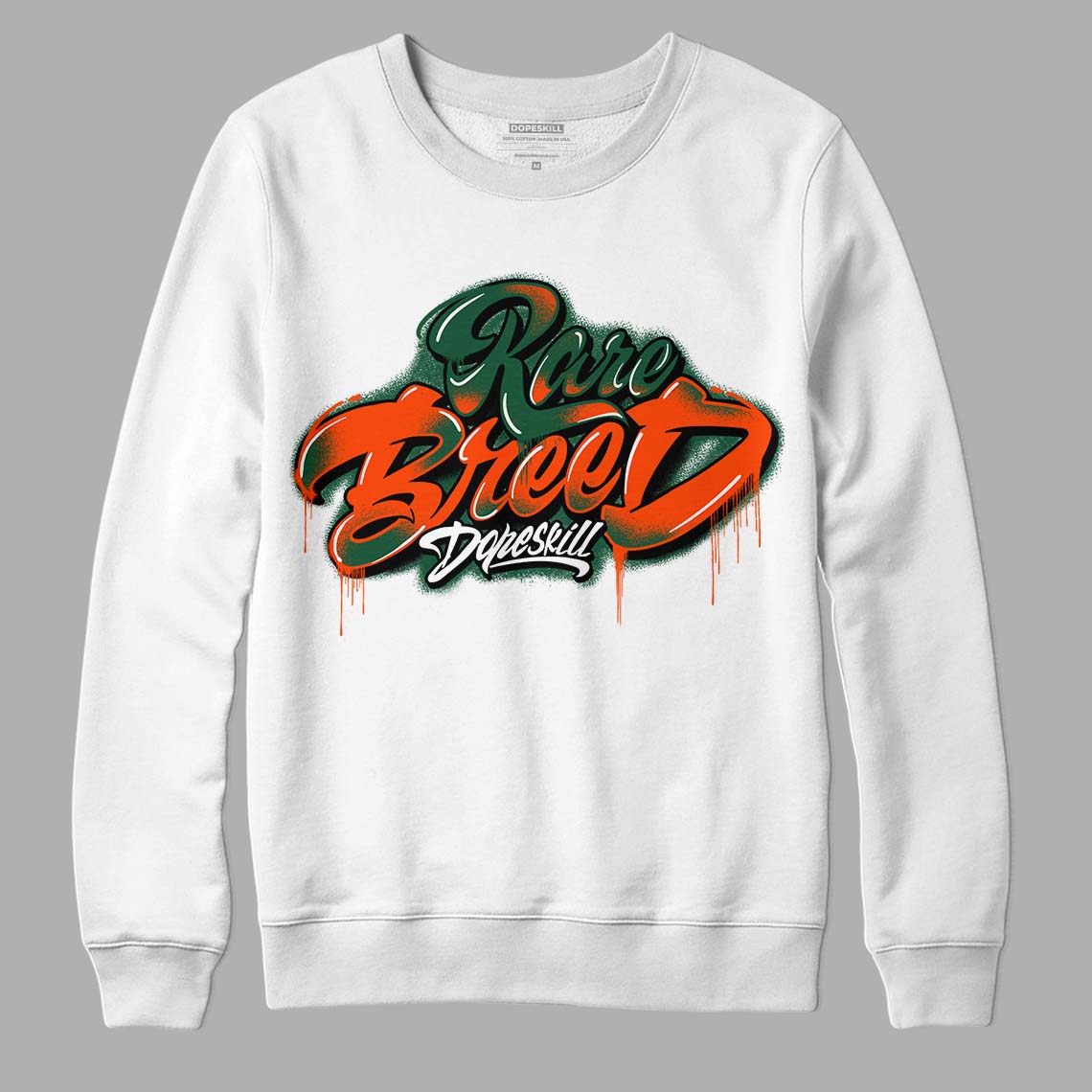 Dunk Low Team Dark Green Orange superstreetwear Sweatshirt Rare Breed Type Graphic