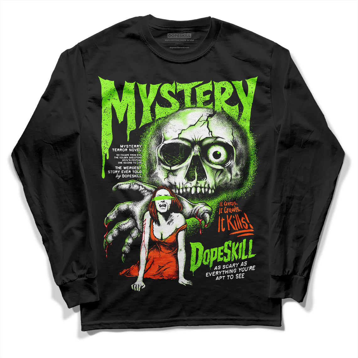 Neon Green Collection superstreetwear Long Sleeve T-Shirt Mystery Ghostly Grasp Graphic