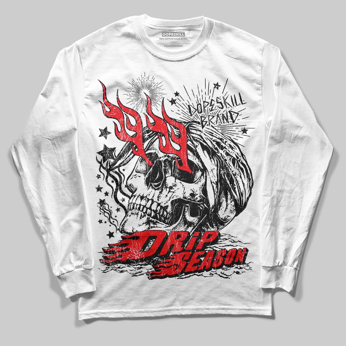 Red Collection superstreetwear Long Sleeve T-Shirt Drip Season Graphic