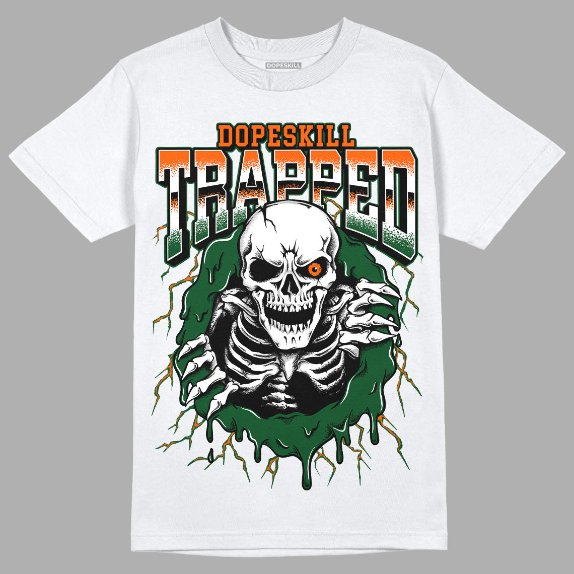 Dunk Low Team Dark Green Orange superstreetwear T-Shirt Trapped Halloween Graphic