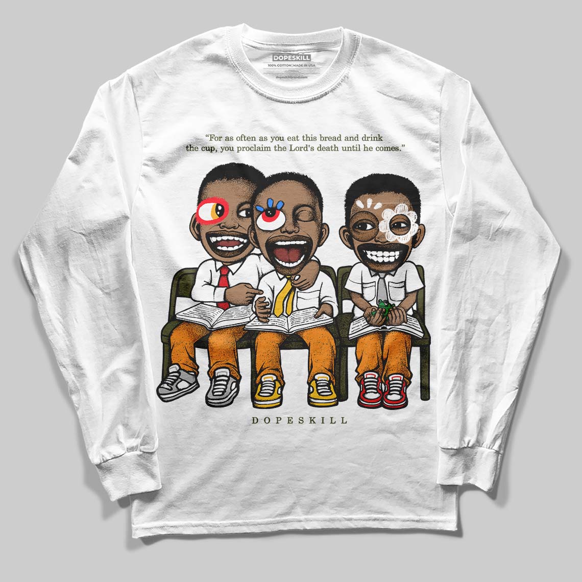 Olive 5s superstreetwear Long Sleeve T-Shirt First Sunday Graphic