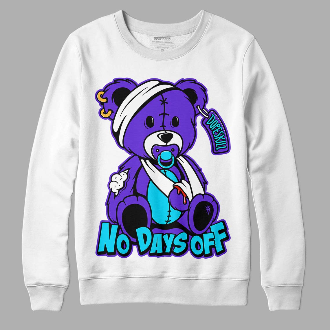 Aqua 6s superstreetwear Sweatshirt Hurt Bear Graphic