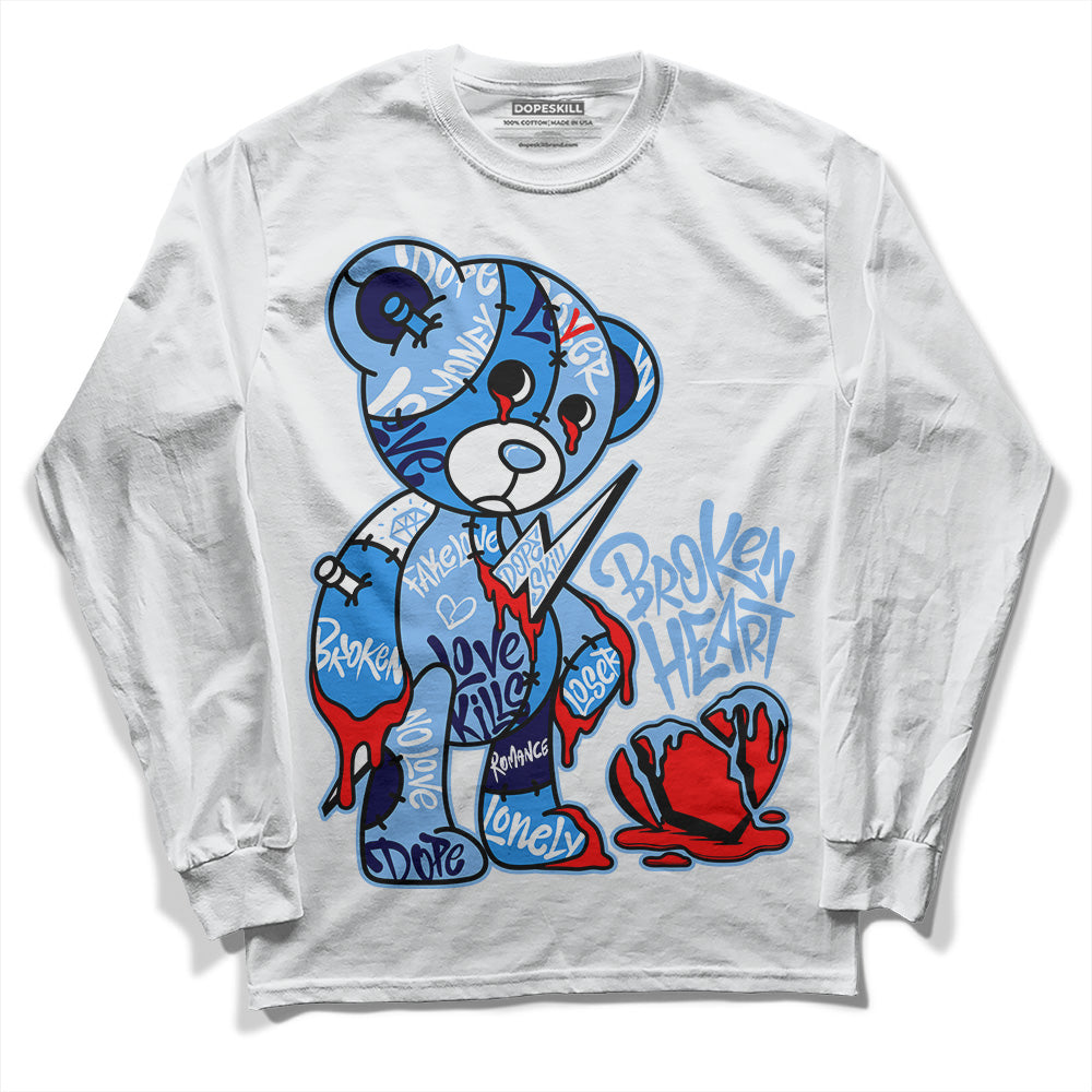 Powder Blue 9s superstreetwear Long Sleeve T-Shirt Broken Heart Graphic