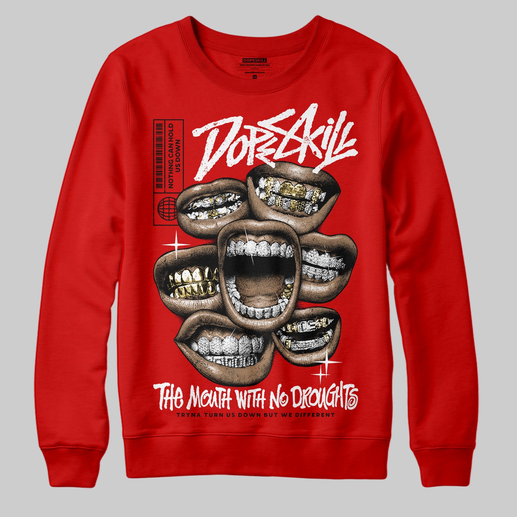 Bred Velvet 11s superstreetwear Red Sweatshirt The Mouth With No Droughts Graphic
