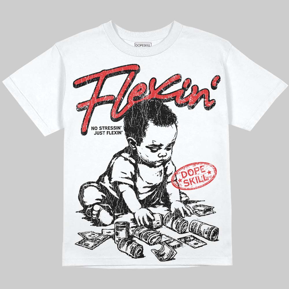 Red Cement 4s superstreetwear Oversize Print T-Shirt Flexin' Graphic