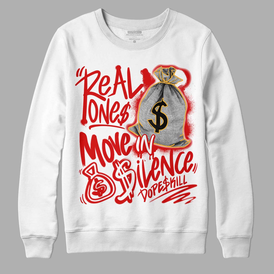 Dunk Low Gym Red superstreetwear Sweatshirt Real Ones Move In Silence Graphic