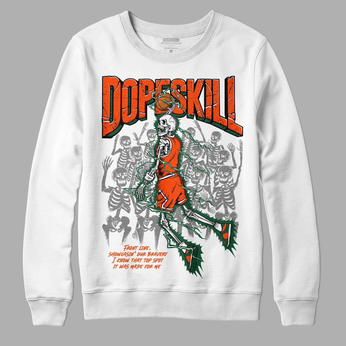 Dunk Low Team Dark Green Orange superstreetwear Sweatshirt Thunder Dunk Graphic