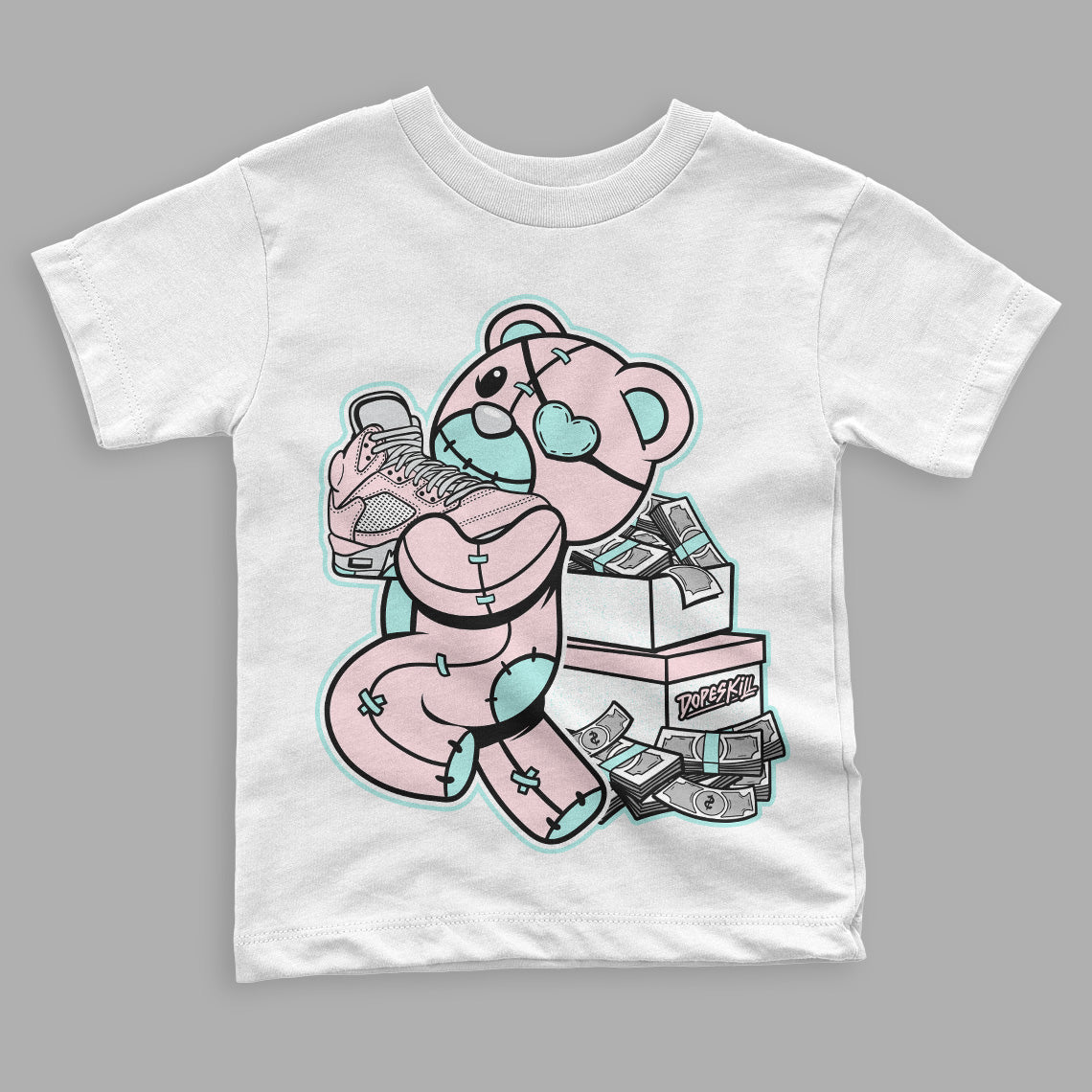Easter 5s superstreetwear Toddler Kids T-shirt Bear Steals Sneaker Graphic