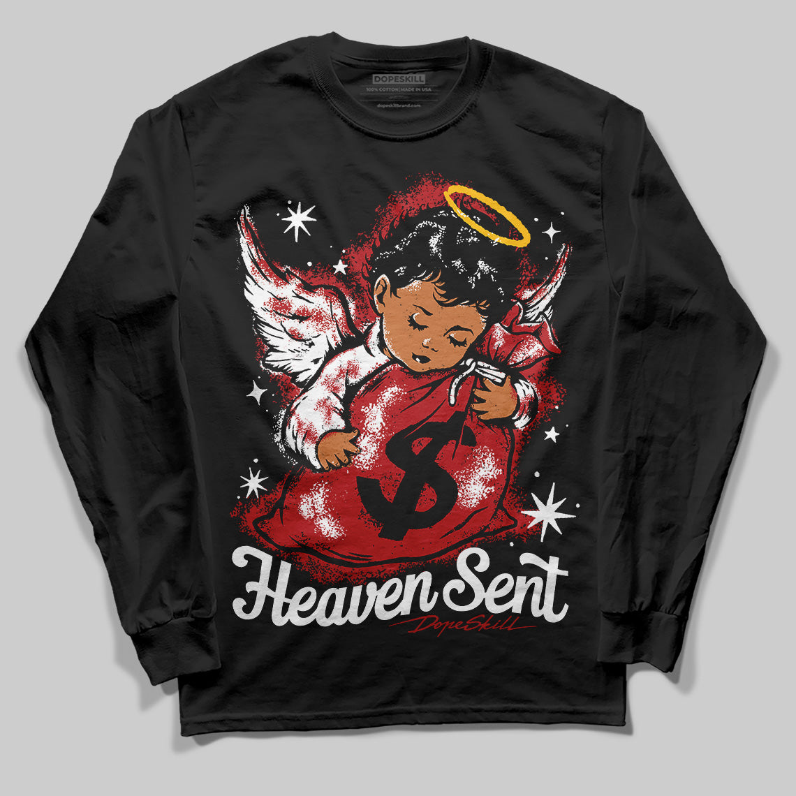 Flu Game 12s superstreetwear Long Sleeve T-Shirt Heaven Sent Graphic