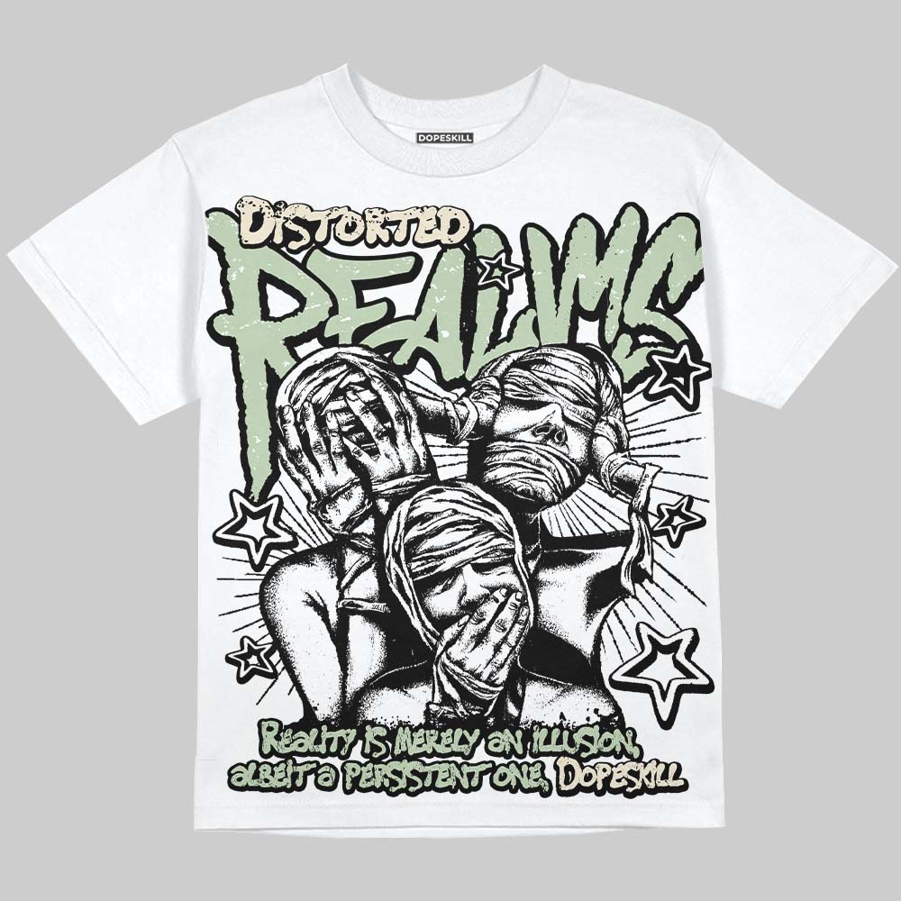 Seafoam 4s 2025 superstreetwear Oversize Print T-Shirt Distorted Realms Graphic