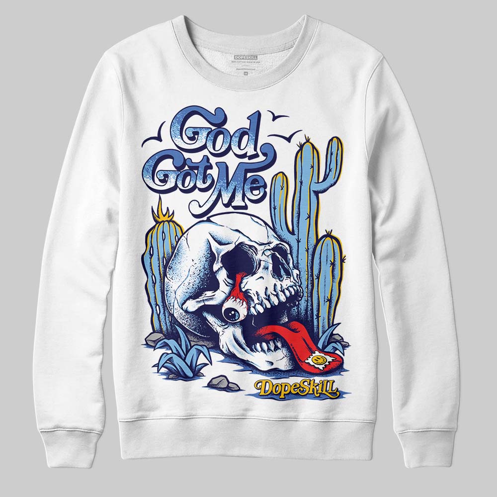 University Blue Collection superstreetwear Sweatshirt God Got Me Graphic