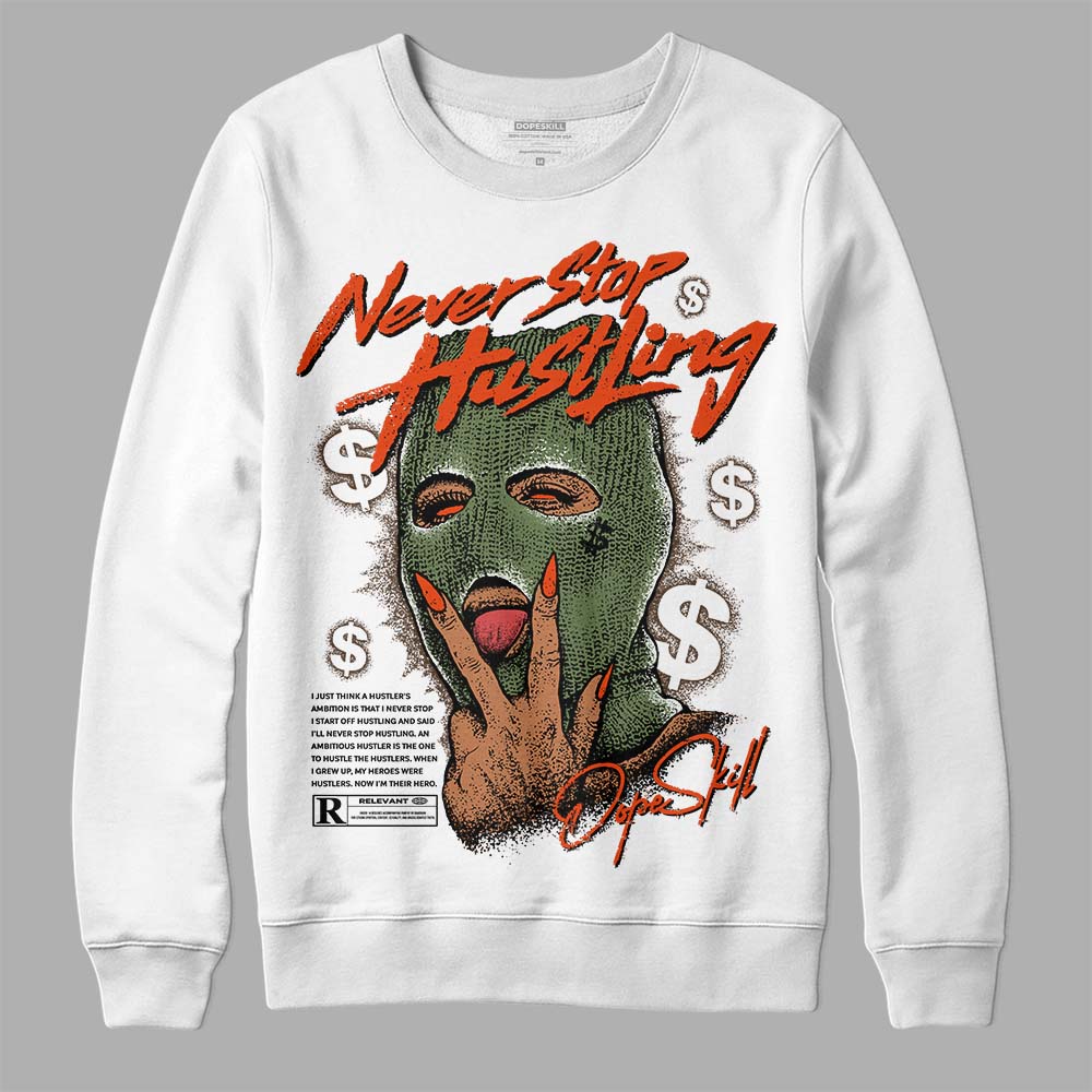 Olive Collection DopeSkill Sweatshirt Never Stop Hustling Graphic