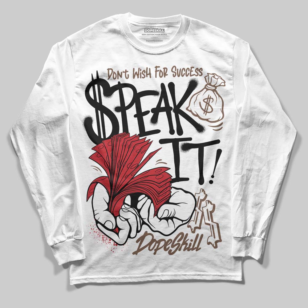 Olive 9s superstreetwear Long Sleeve T-Shirt Speak It Graphic