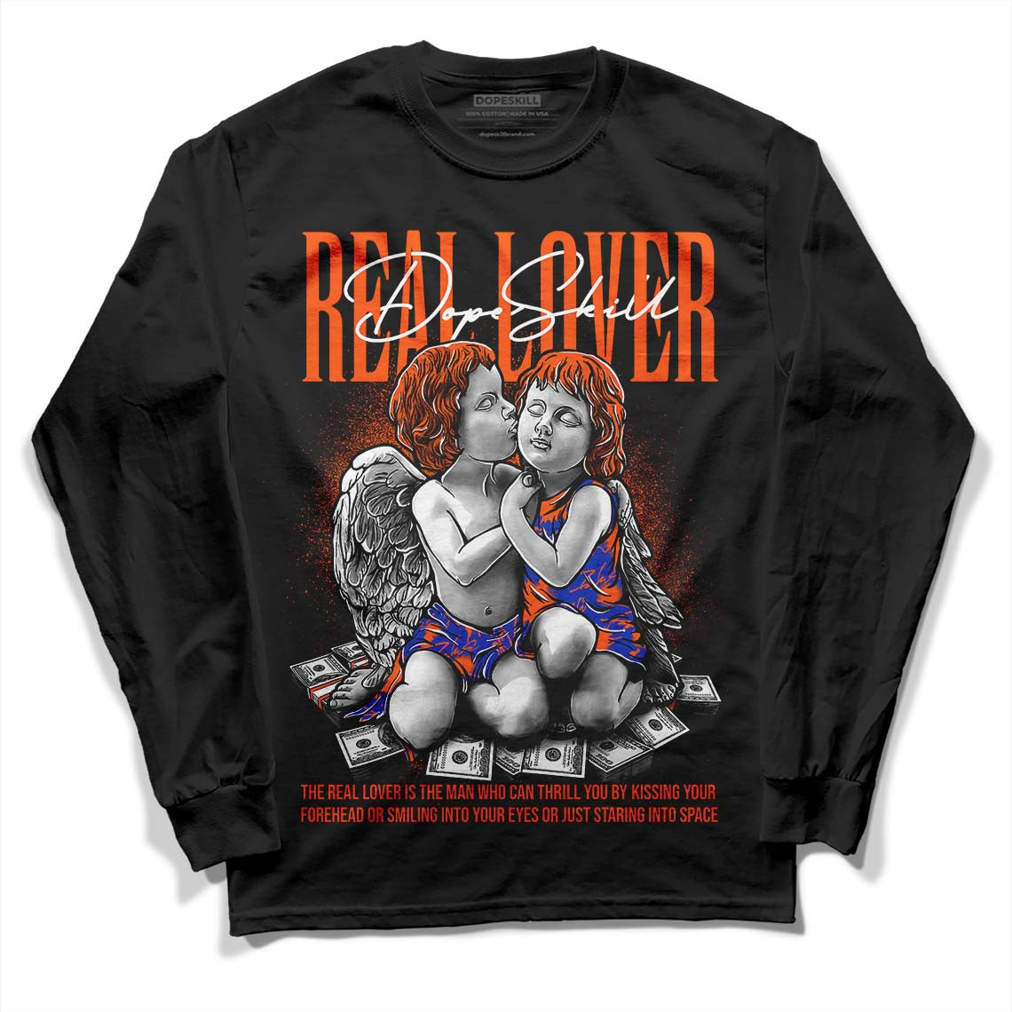 Dunk Low Futura Orange Blaze superstreetwear Long Sleeve T-Shirt Real Lover Graphic