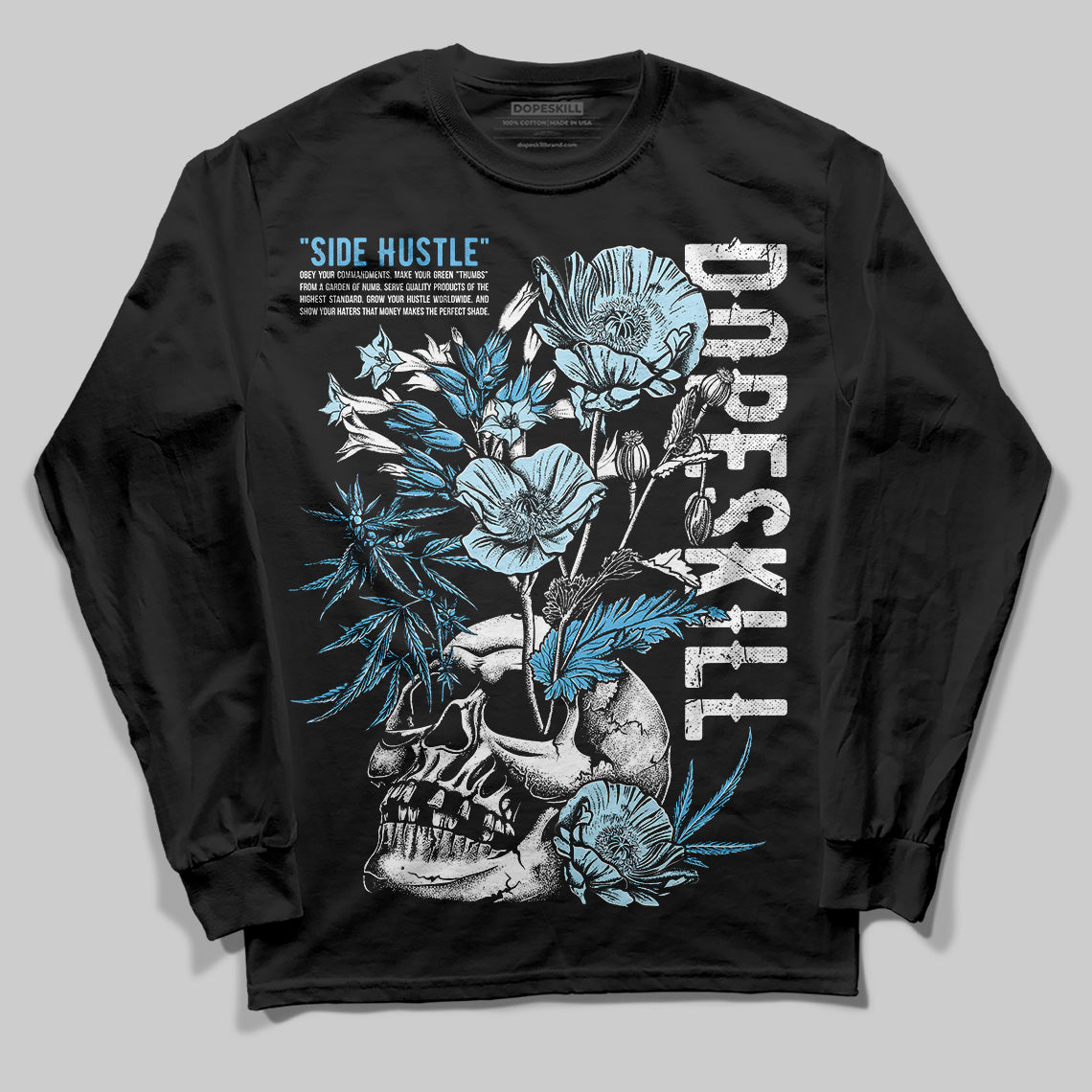 Legend Blue 11s superstreetwear Long Sleeve T-Shirt Side Hustle Graphic