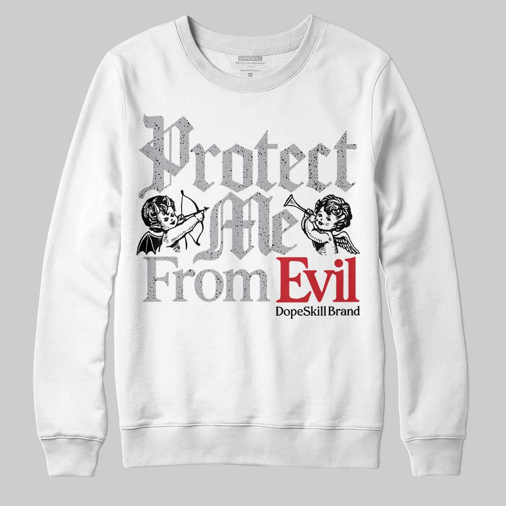 White Cement 4s superstreetwear Sweatshirt Protect Me From Evil Graphic