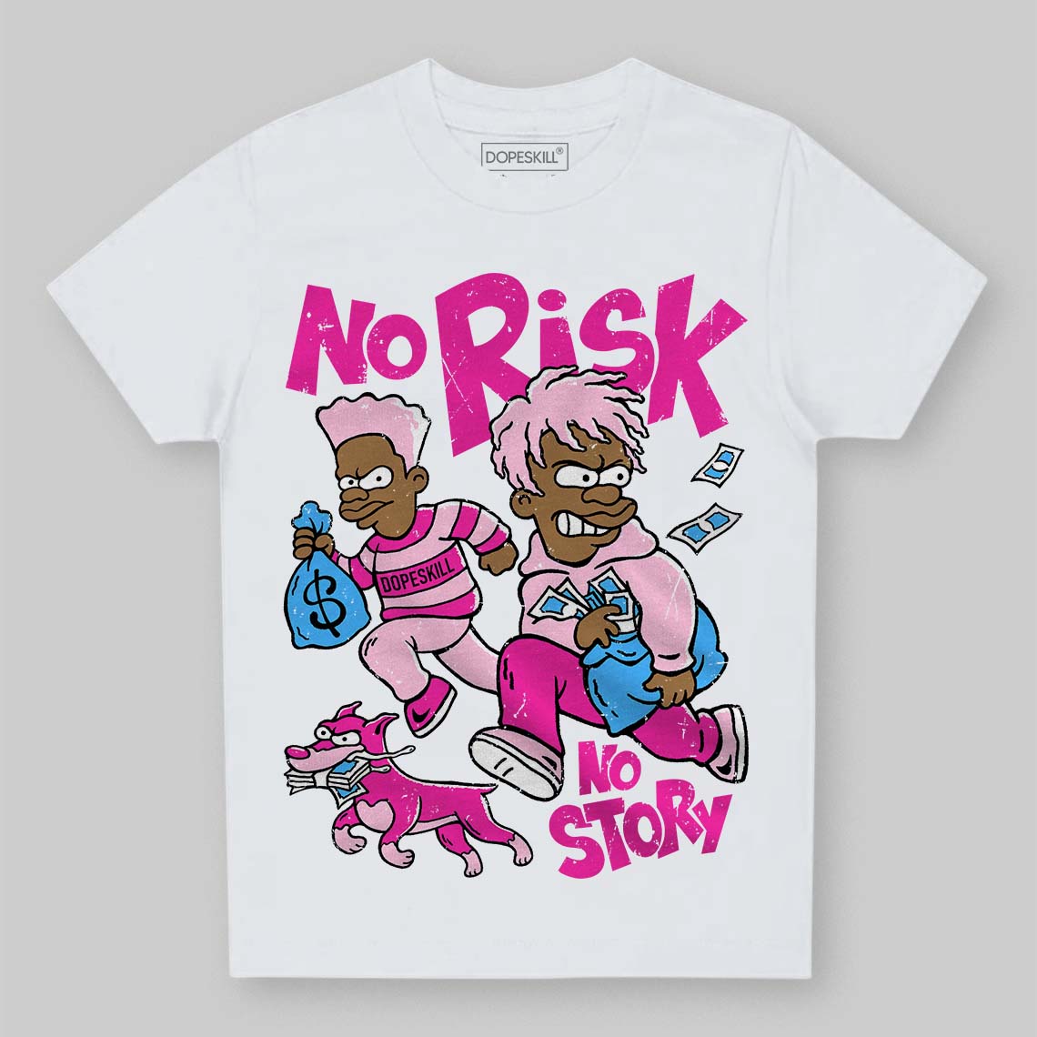 Pink Collection superstreetwear Toddler Kids T-shirt No Risk No Story Graphic