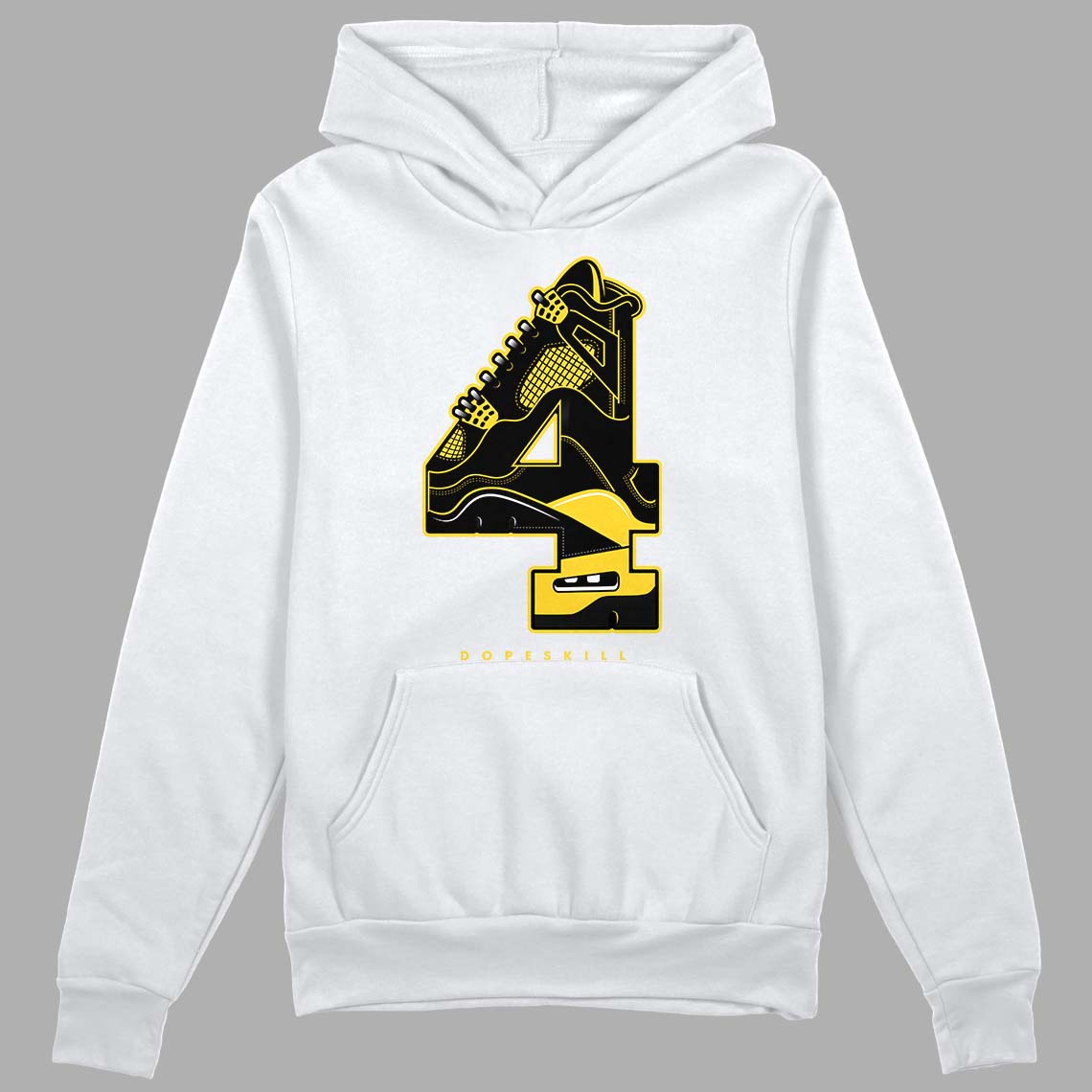 Black Tour Yellow AJ 4 Thunder superstreetwear Hoodie Sweatshirt No.4 Graphic