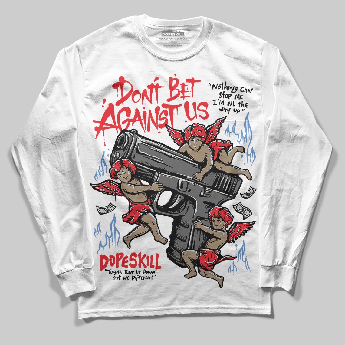 Cherry 11s superstreetwear Long Sleeve T-Shirt Don't Bet Against Us Graphic