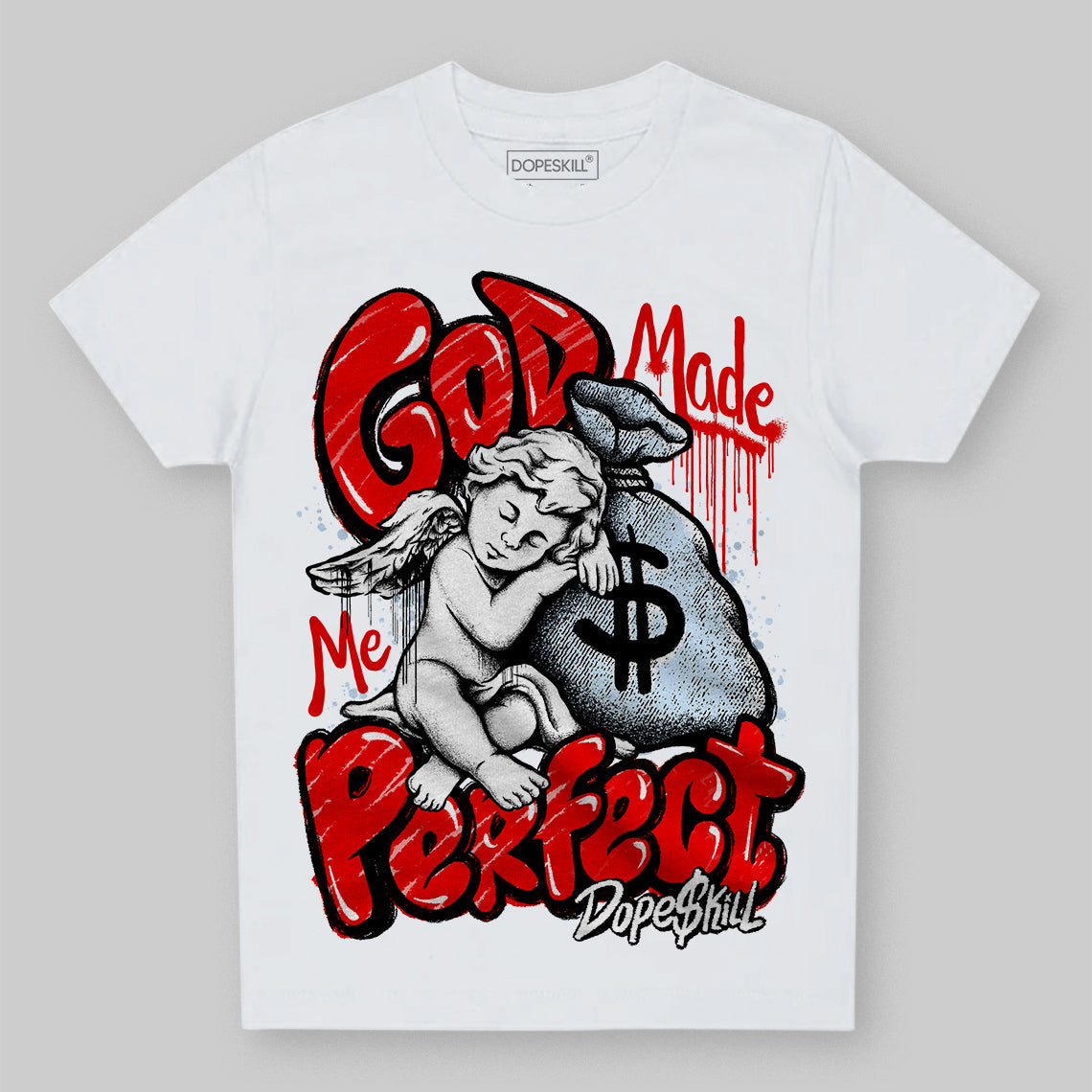 Cherry 11s  superstreetwear Toddler Kids T-shirt God Made Me Perfect Graphic