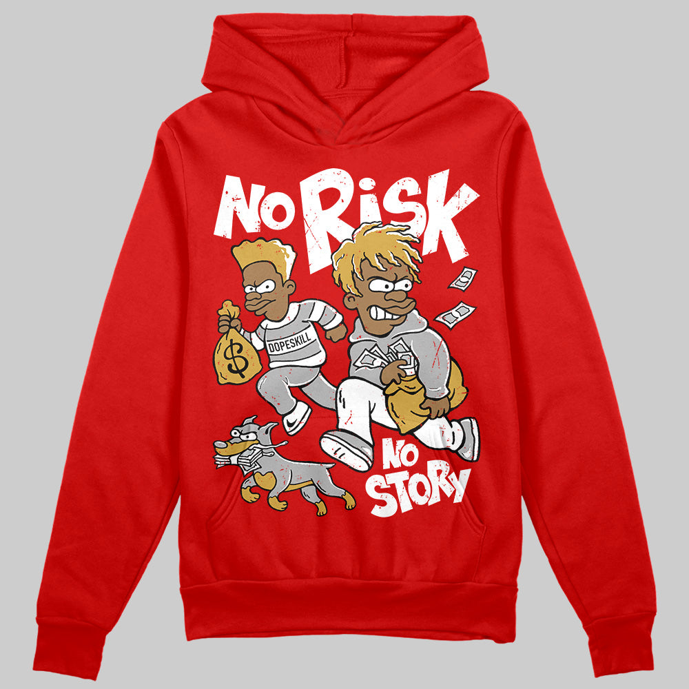 Bred Velvet 11s superstreetwear Red Hoodie Sweatshirt No Risk No Story Graphic