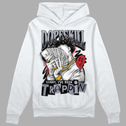 Bred Reimagined 4s DopeSkill Hoodie Sweatshirt Sorry I've Been Trappin Graphic