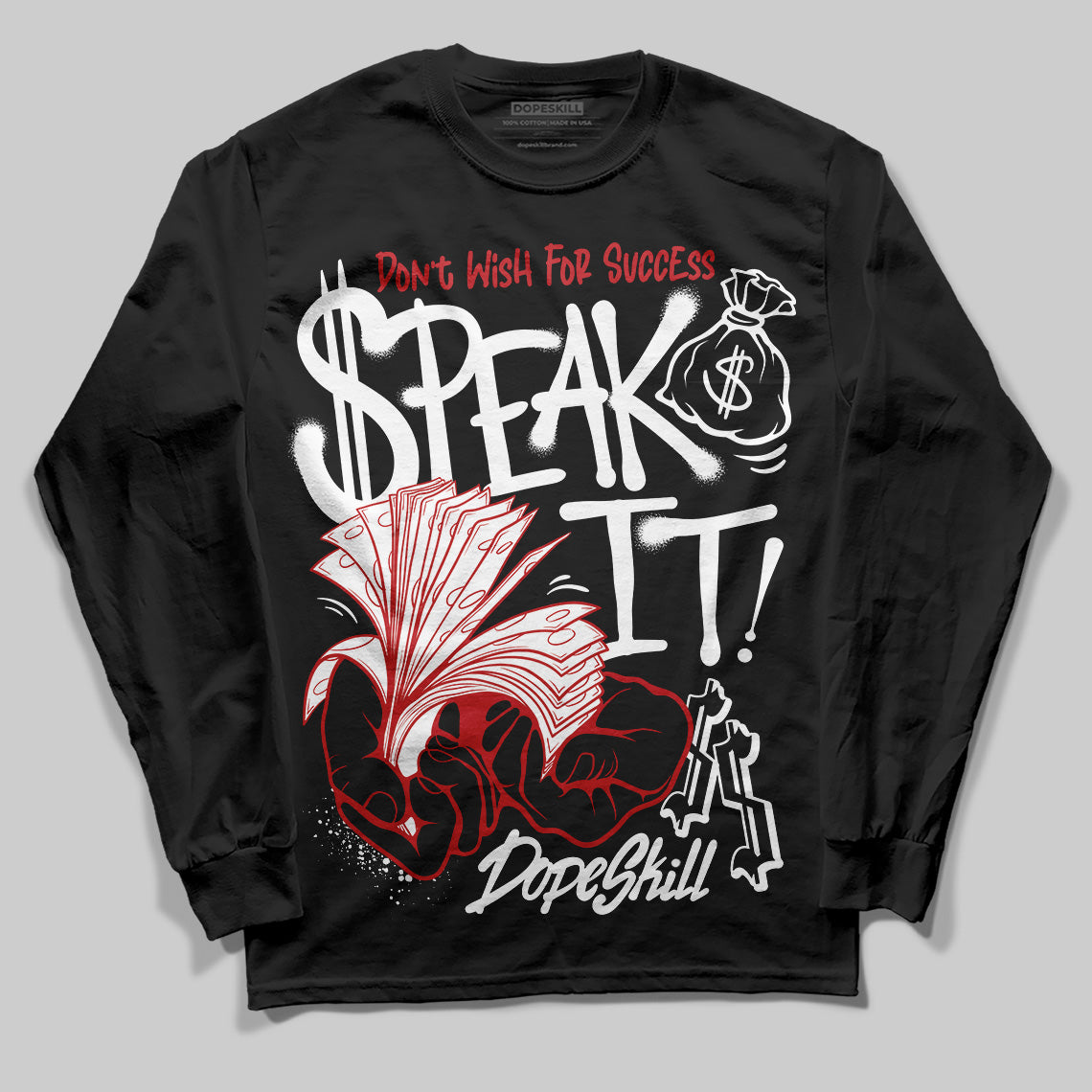 Bred Velvet 11s superstreetwear Long Sleeve T-Shirt Speak It Graphic
