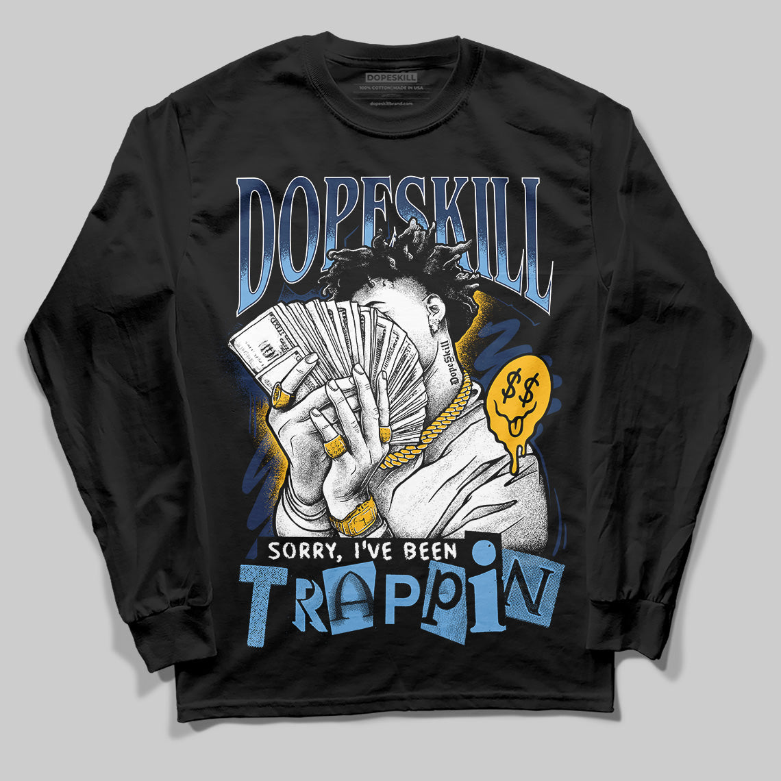 Retro Dunk From Above 4s superstreetwear Long Sleeve T-Shirt Sorry I've Been Trappin Graphic