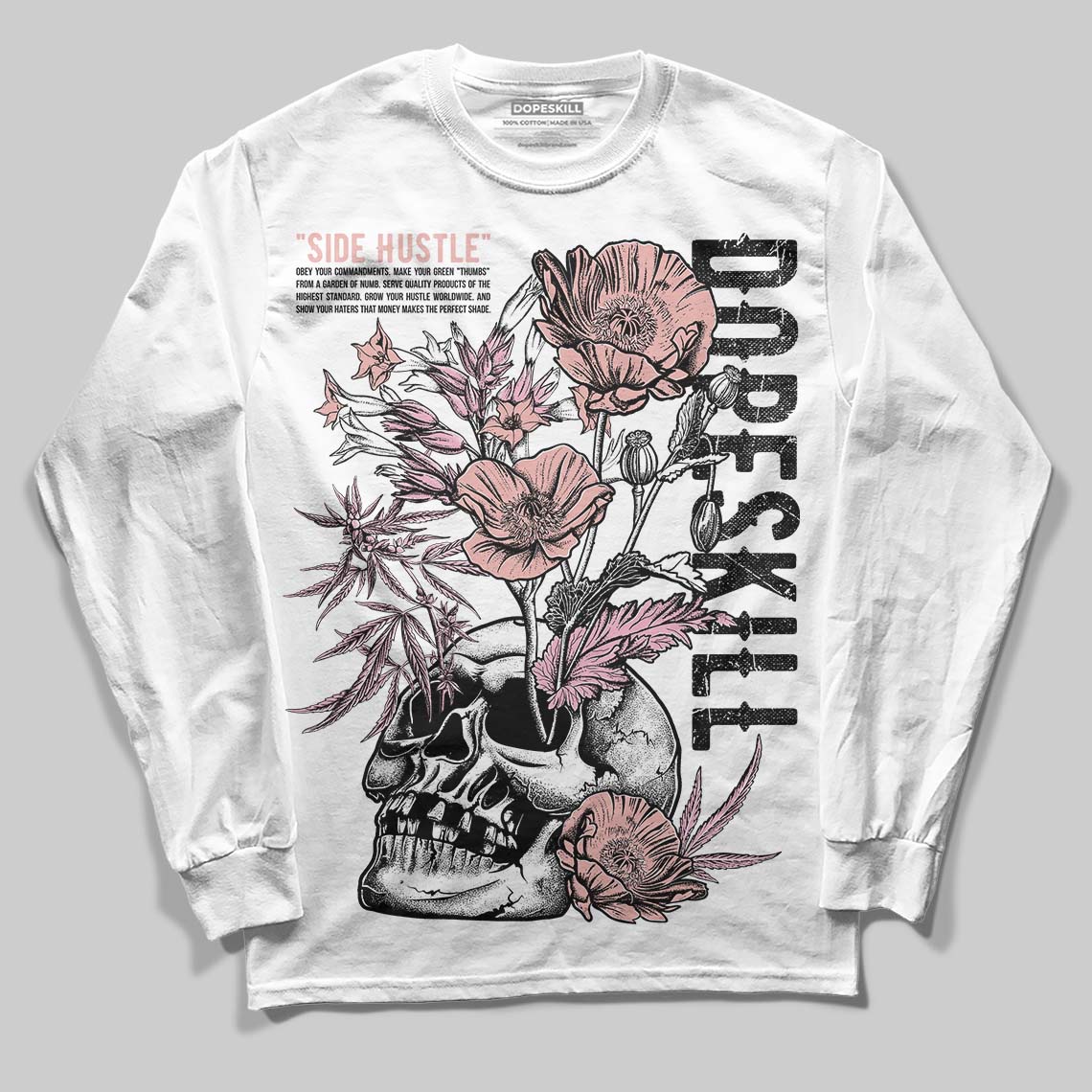 Rust Pink 1s 2025 superstreetwear Long Sleeve T-Shirt Side Hustle Graphic