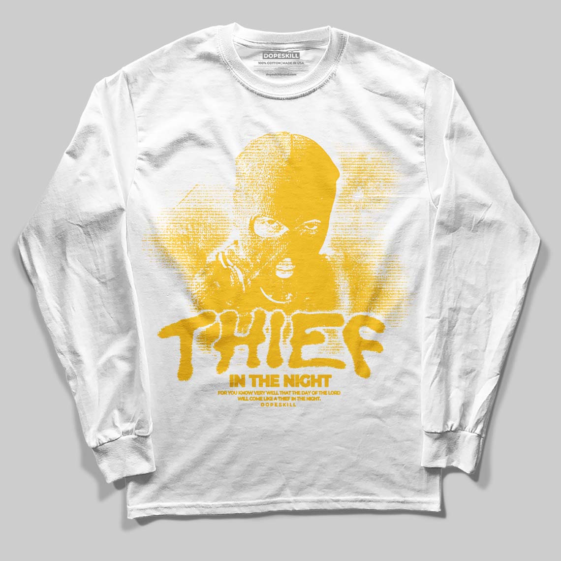 Yellow Collection superstreetwear Long Sleeve T-Shirt Thief In The Night Graphic