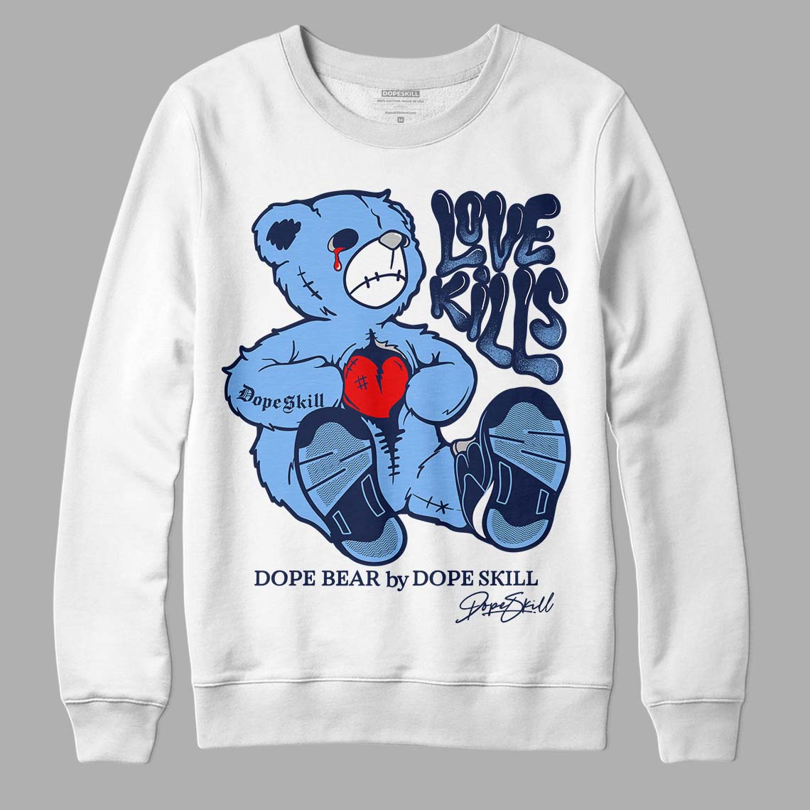Midnight Navy 5s superstreetwear Sweatshirt Love Kills Graphic