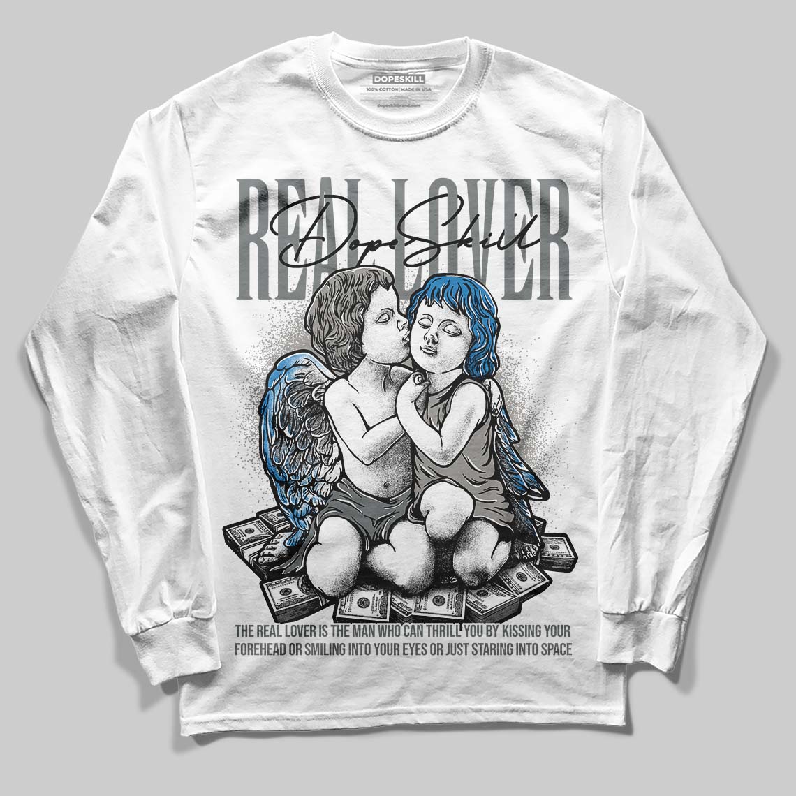 Cool Grey 9s superstreetwear Long Sleeve T-Shirt Real Lover Graphic