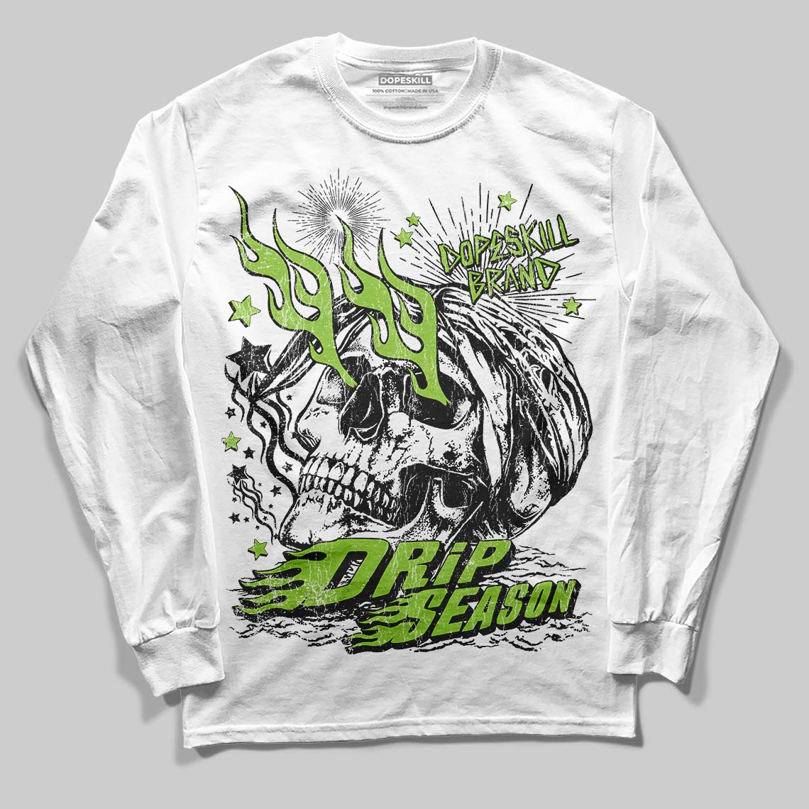 Neon Green Collection superstreetwear Long Sleeve T-Shirt Drip Season Graphic