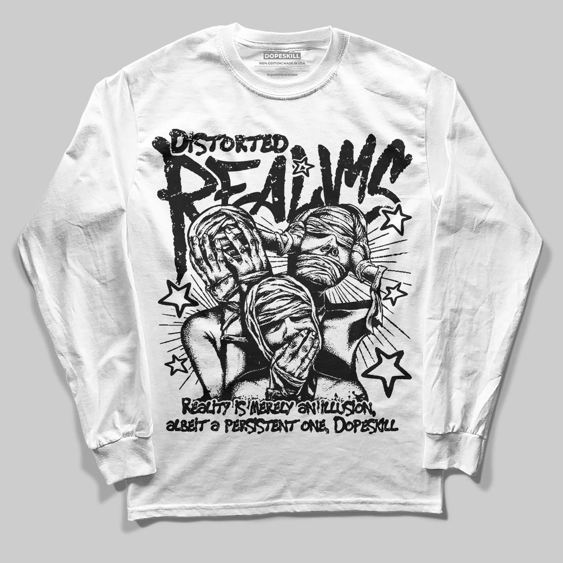 Dunk Panda White Black superstreetwear Long Sleeve T-Shirt Distorted Realms Graphic