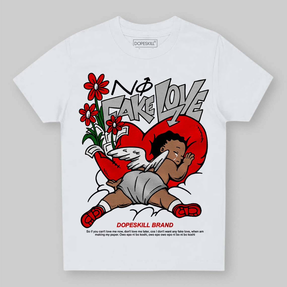 Cherry 12s superstreetwear Toddler Kids T-shirt No Fake Love Graphic