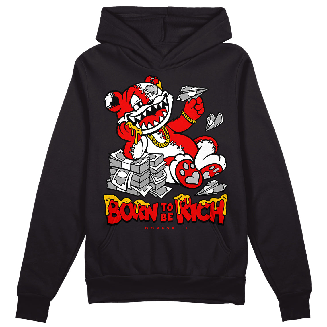 Cherry 12s superstreetwear Hoodie Sweatshirt Born To Be Rich Graphic