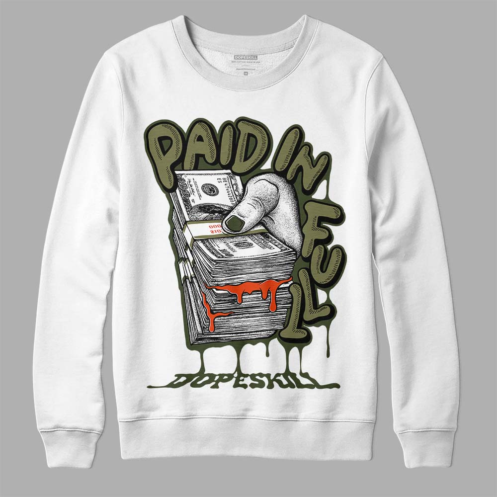 Olive Collection superstreetwear Sweatshirt Paid In Full Graphic