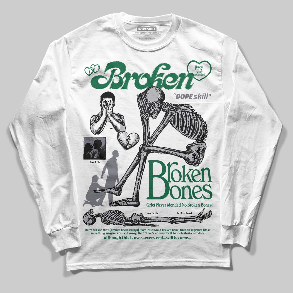 GT-2160 Shamrock Green superstreetwear Long Sleeve T-Shirt Broken Bones Graphic