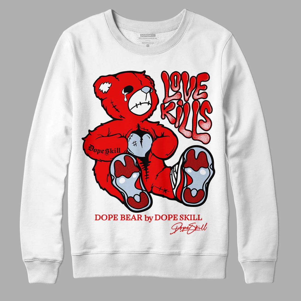 Cherry 11s superstreetwear Sweatshirt Love Kills Graphic