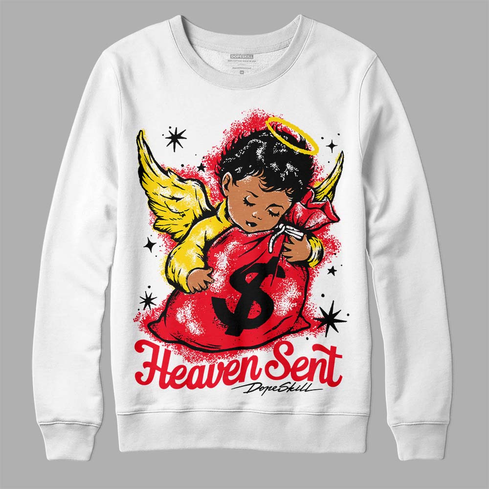 Red Thunder 4s superstreetwear Sweatshirt Heaven Sent Graphic