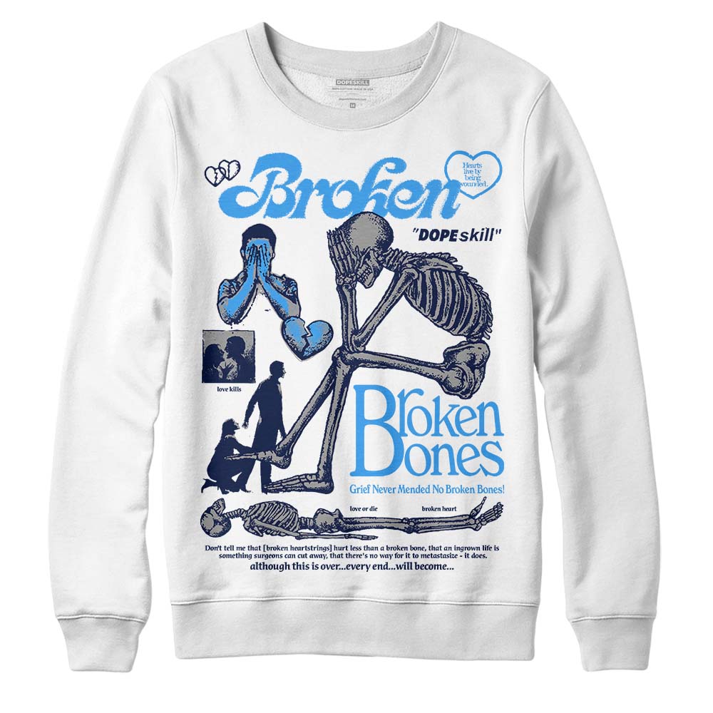 AJ Spizike White Obsidian superstreetwear Sweatshirt Broken Bones Graphic