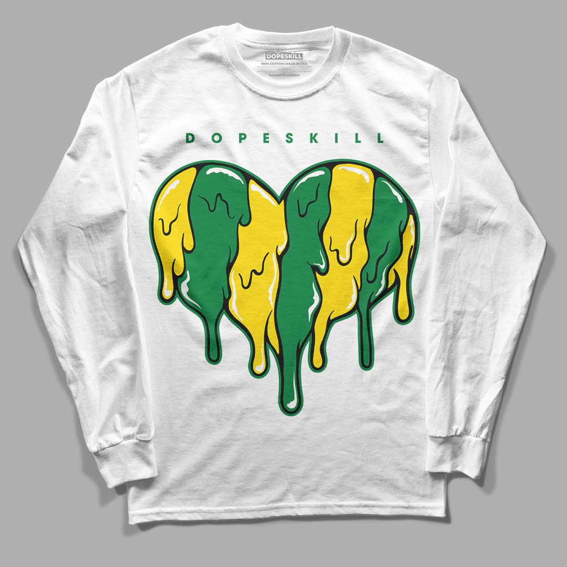Dunk Low Reverse Brazil superstreetwear Long Sleeve T-Shirt Slime Drip Heart Graphic