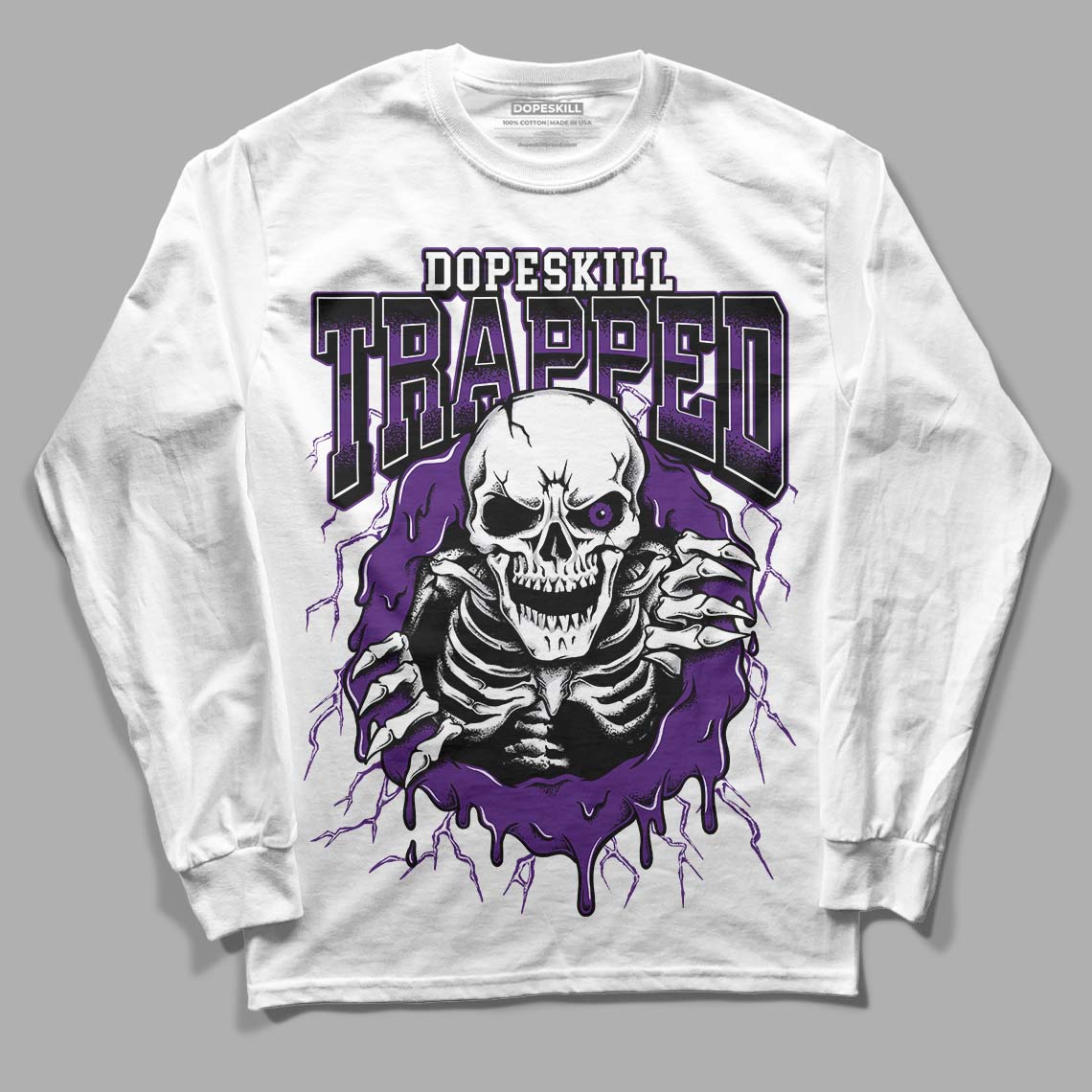 Field Purple 12s superstreetwear Long Sleeve T-Shirt Trapped Halloween Graphic
