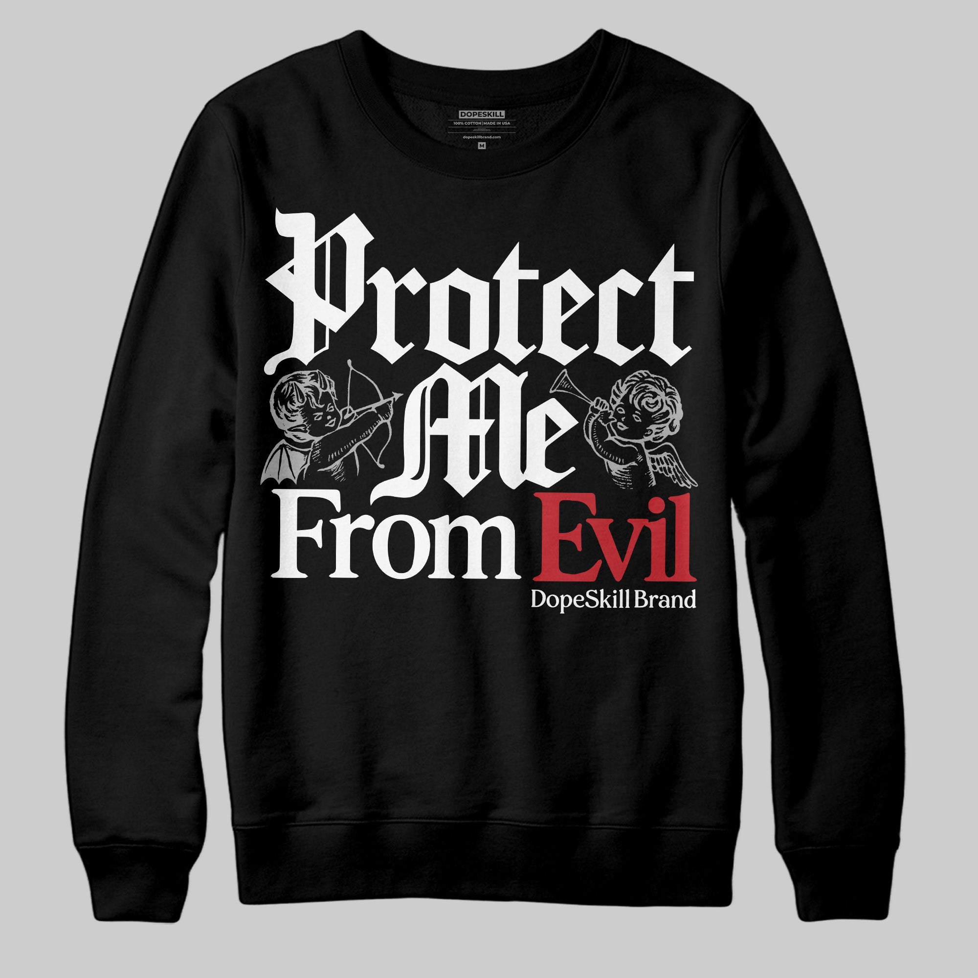 Bred Velvet 11s superstreetwear Sweatshirt Protect Me From Evil Graphic
