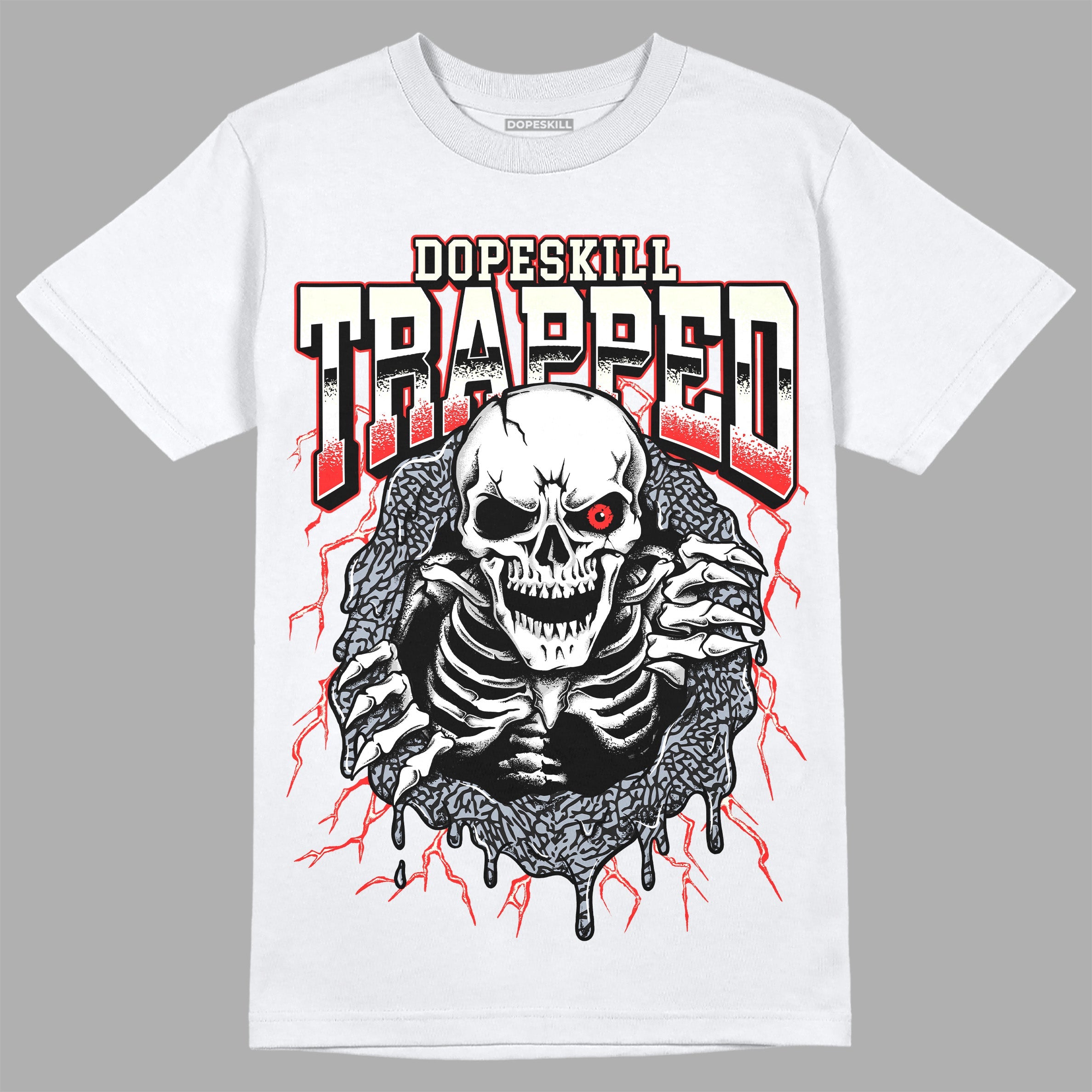 White Cement Reimagined 3s superstreetwear T-Shirt Trapped Halloween Graphic